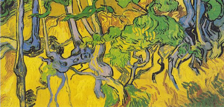 Tree roots and tree trunks, Vincent Van Gogh